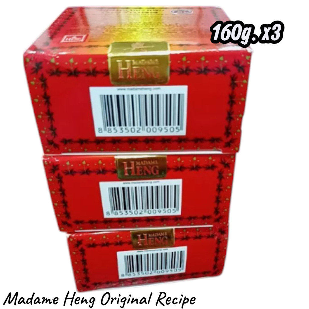 3x Madame Heng face & body herbal soap 160g. Original Premium Merry Bell Soap