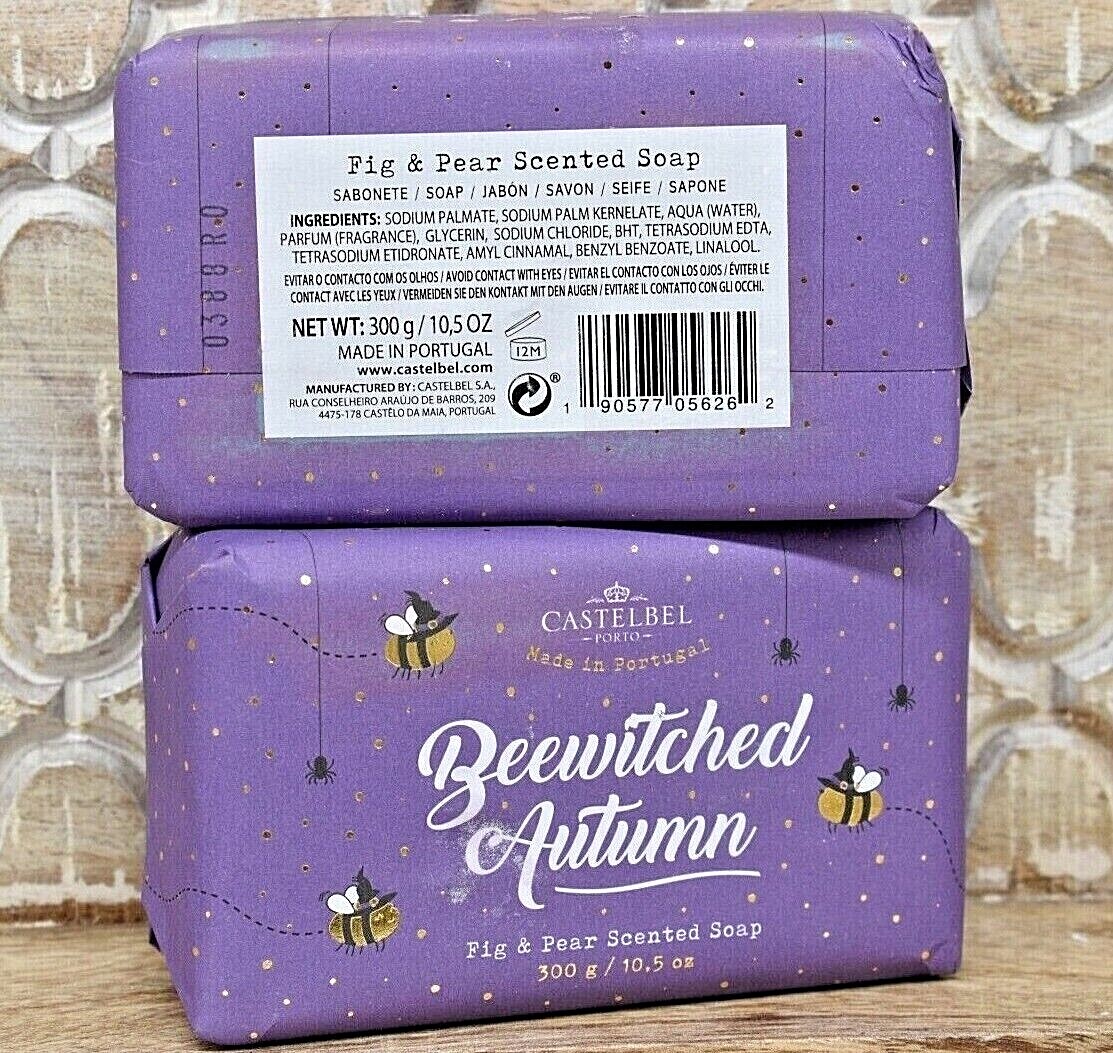 2 CASTEBEL Porto Fig & Pear Scented Soap Beewitched Autumn