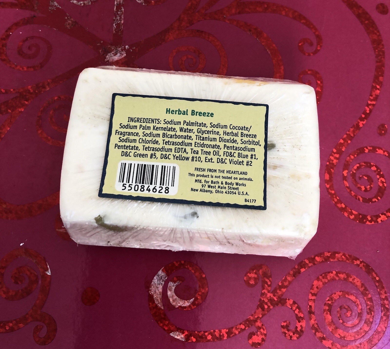 Bath & Body Works HERBAL BREEZE Natural Deodorant Soap Bar 4.5 oz RARE