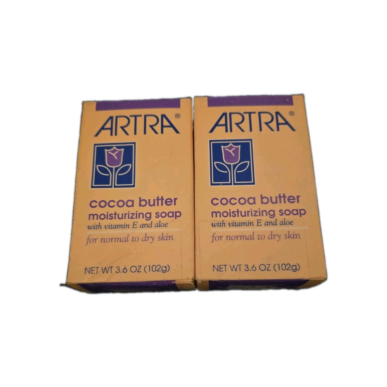 Artra Cocoa Butter Moisturizing Soap W/ Vitamin E & Aloe 3.6 Oz New Pack of 2
