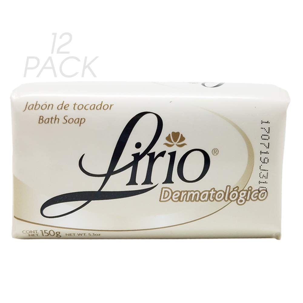 Lirio Dermatologico Skin Cleaning Soap 12 Pack Natural Family Use Daily