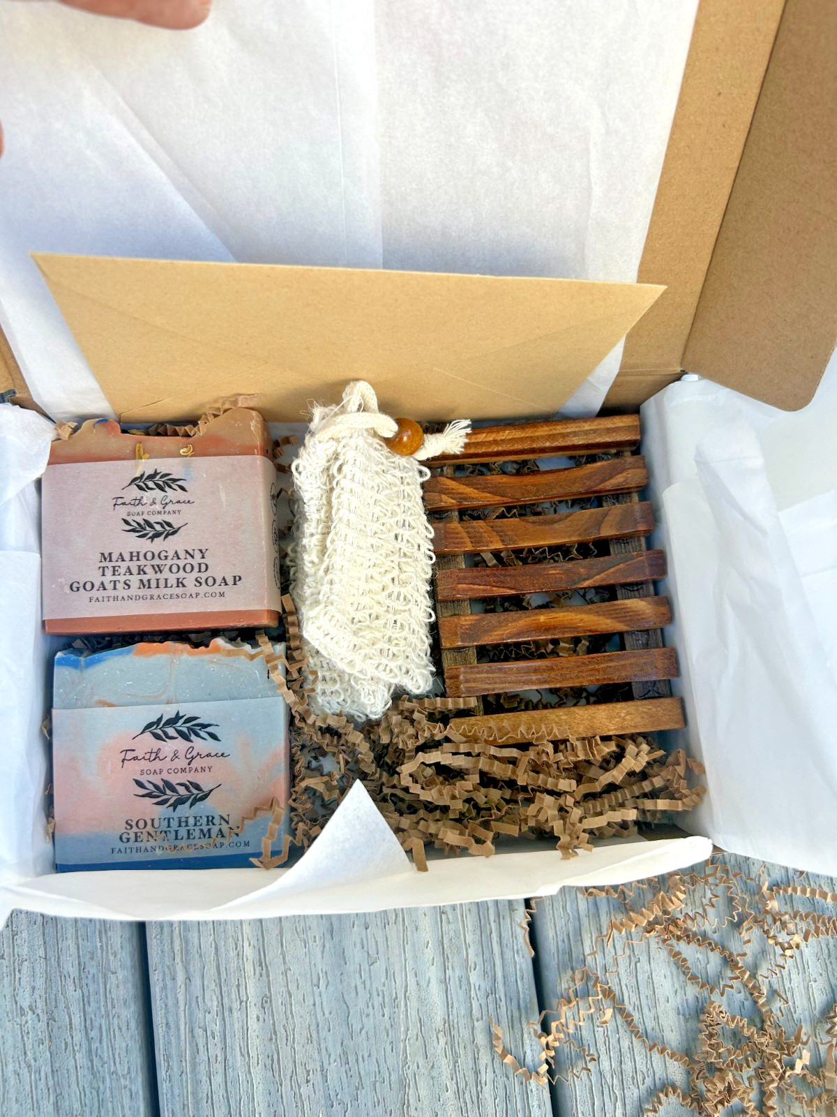 handmade vegan soap bars gift set for men