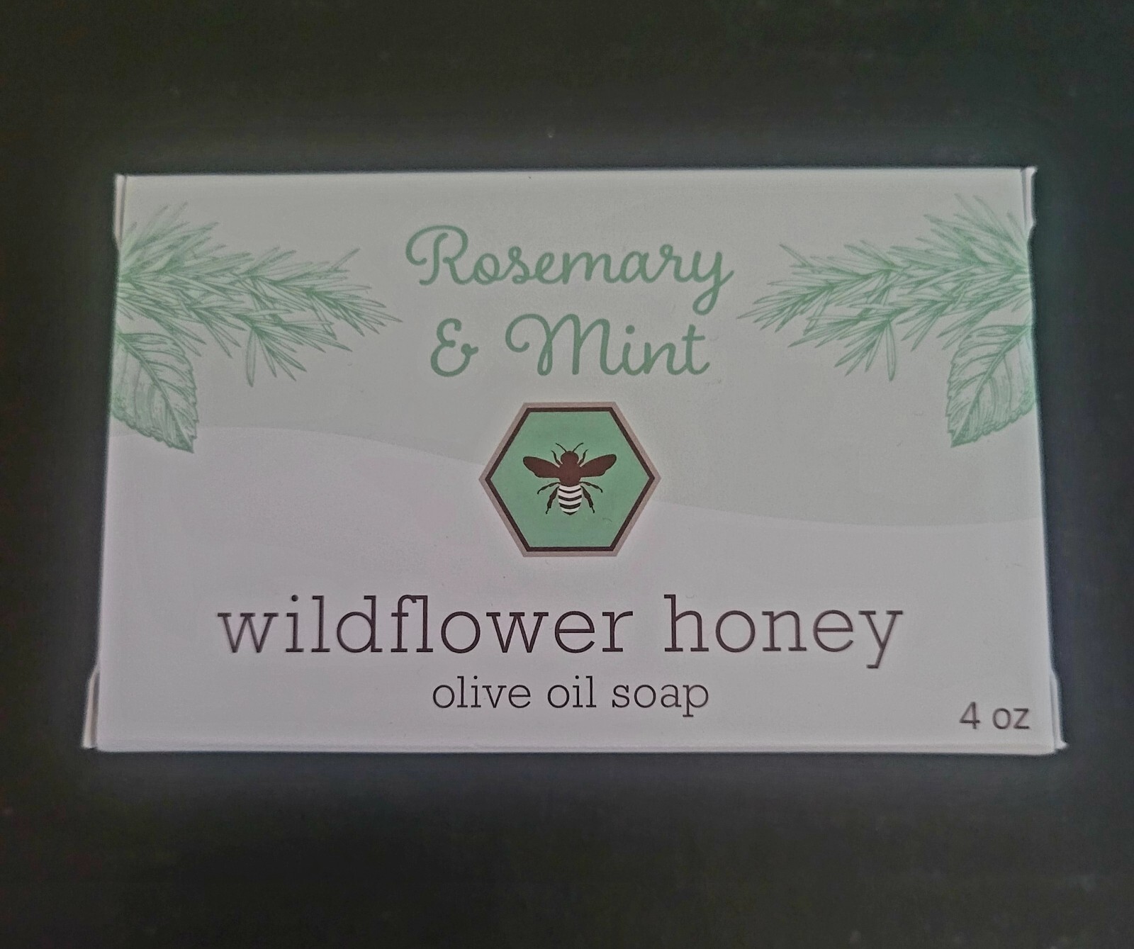 Wildflower Honey Olive Oil Soap Rosemary & Mint Scented 4oz. Honeyville USA