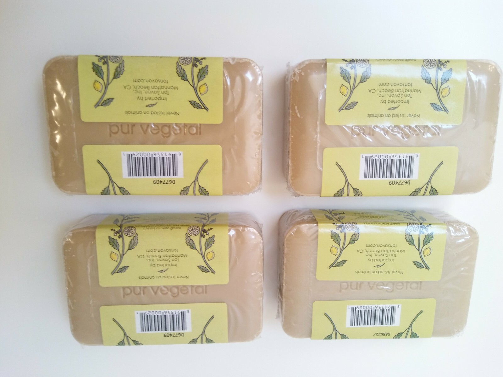 4 X Trader Joe’s Bisous de Provence Lemon Verbena Triple Milled Soap Shea Butter