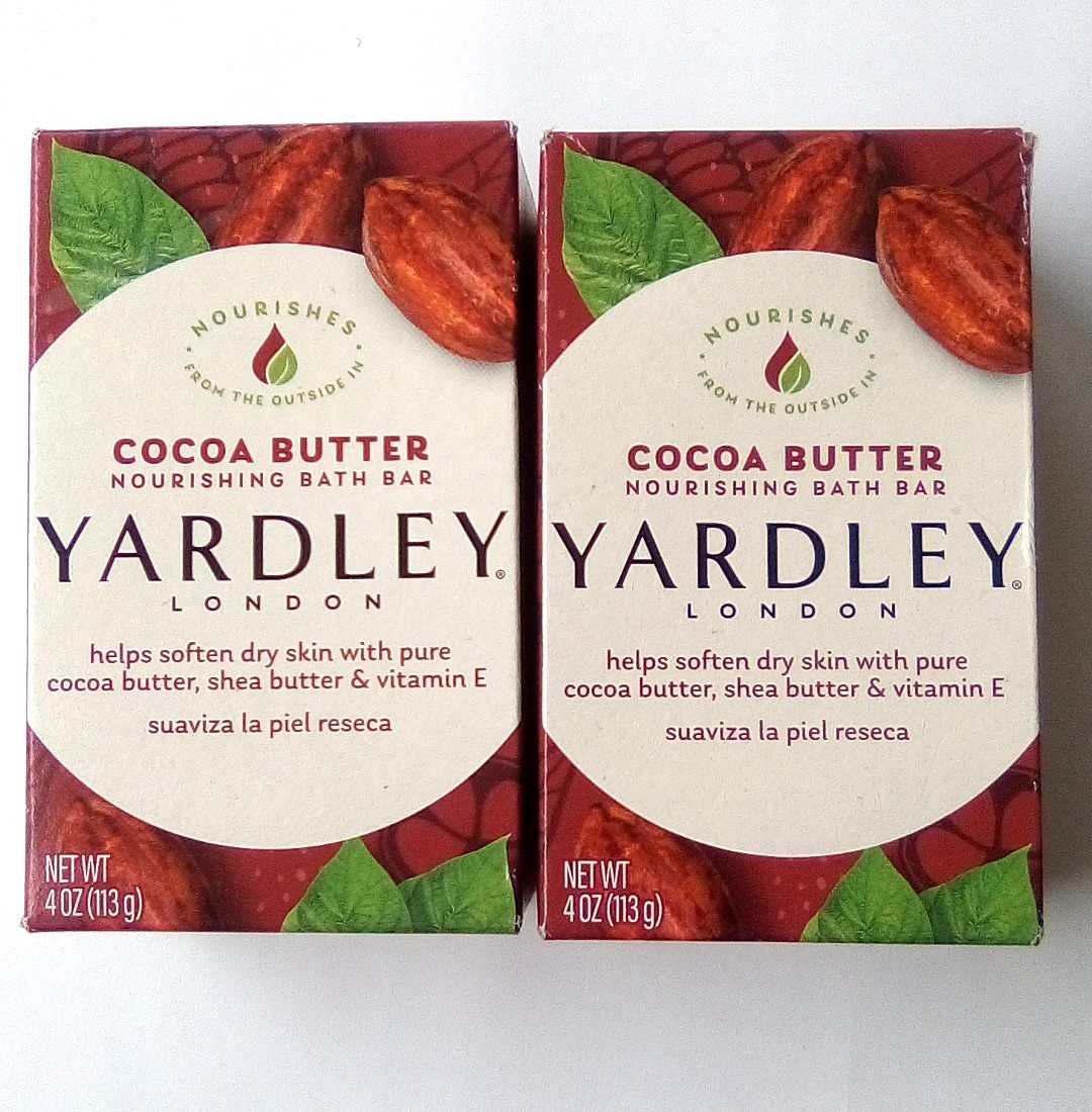 Yardley Soap 4.2zz Sz oz 1-Creamy Coconut 1- Coca Butter Lot of 2 Bars