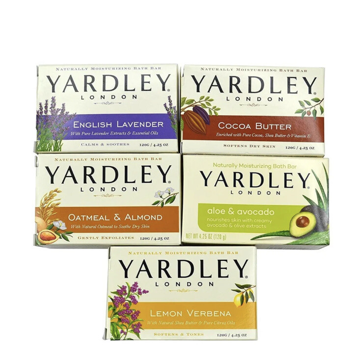 (10) Yardley London Soap Bath Bar Bundle English Lavender, Oatmeal