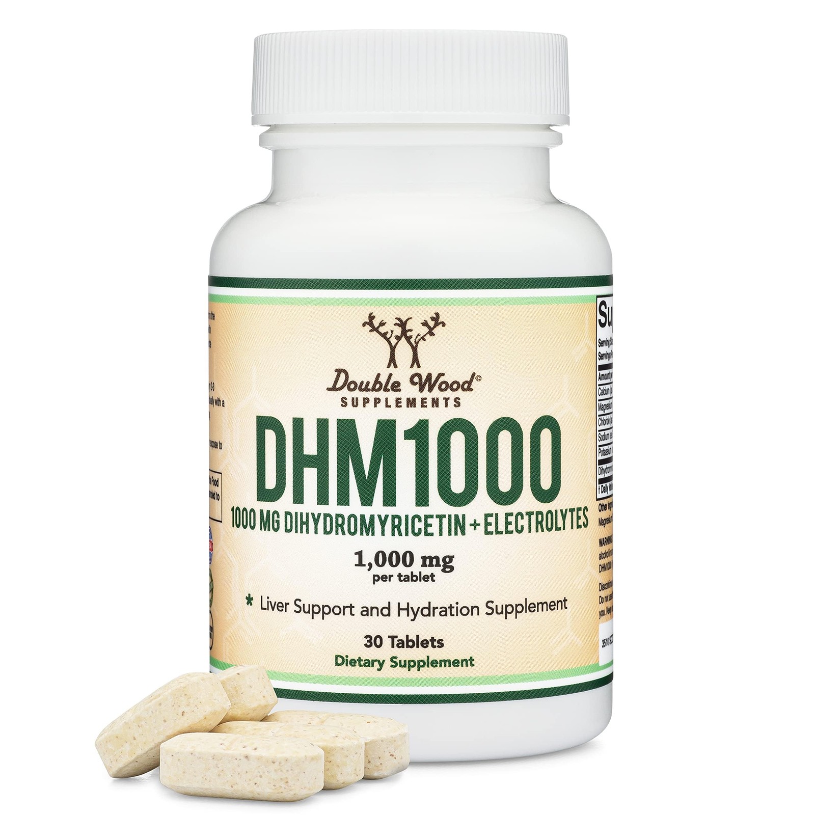 DHM1000 Dihydromyricetin (DHM) Tablets – Most 30 Count (Pack of 1), Red