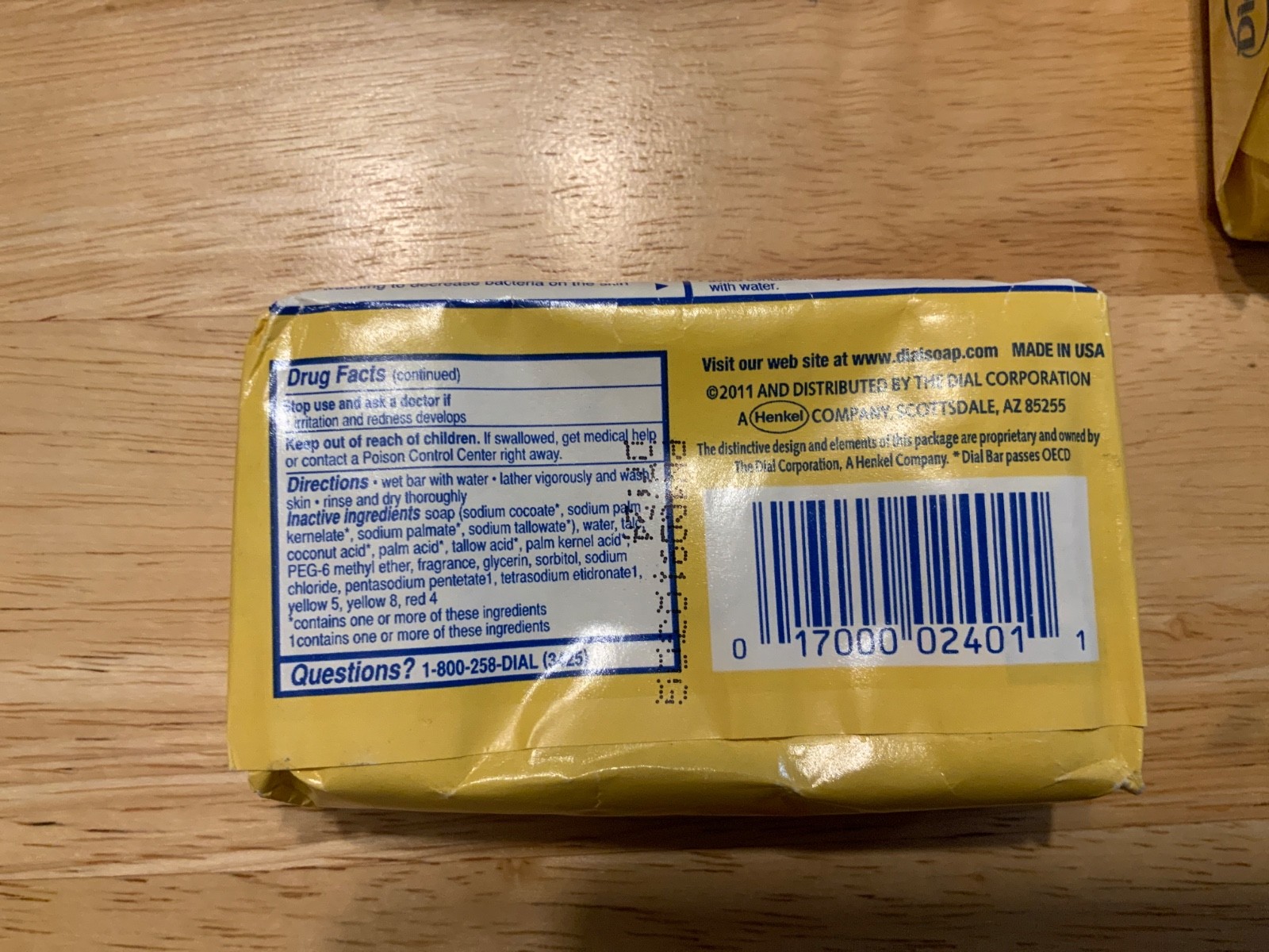 Dial Gold Antibacterial Bar Soap 8 Bars 4 OZ Each Kills Bacteria Single Packs