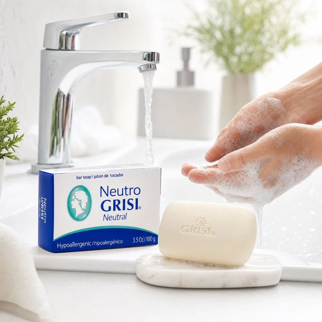 3 Pack–NEW – Free Shipping Neutro Grisi Neutral Soap Bar 3.5 oz -Cleanser