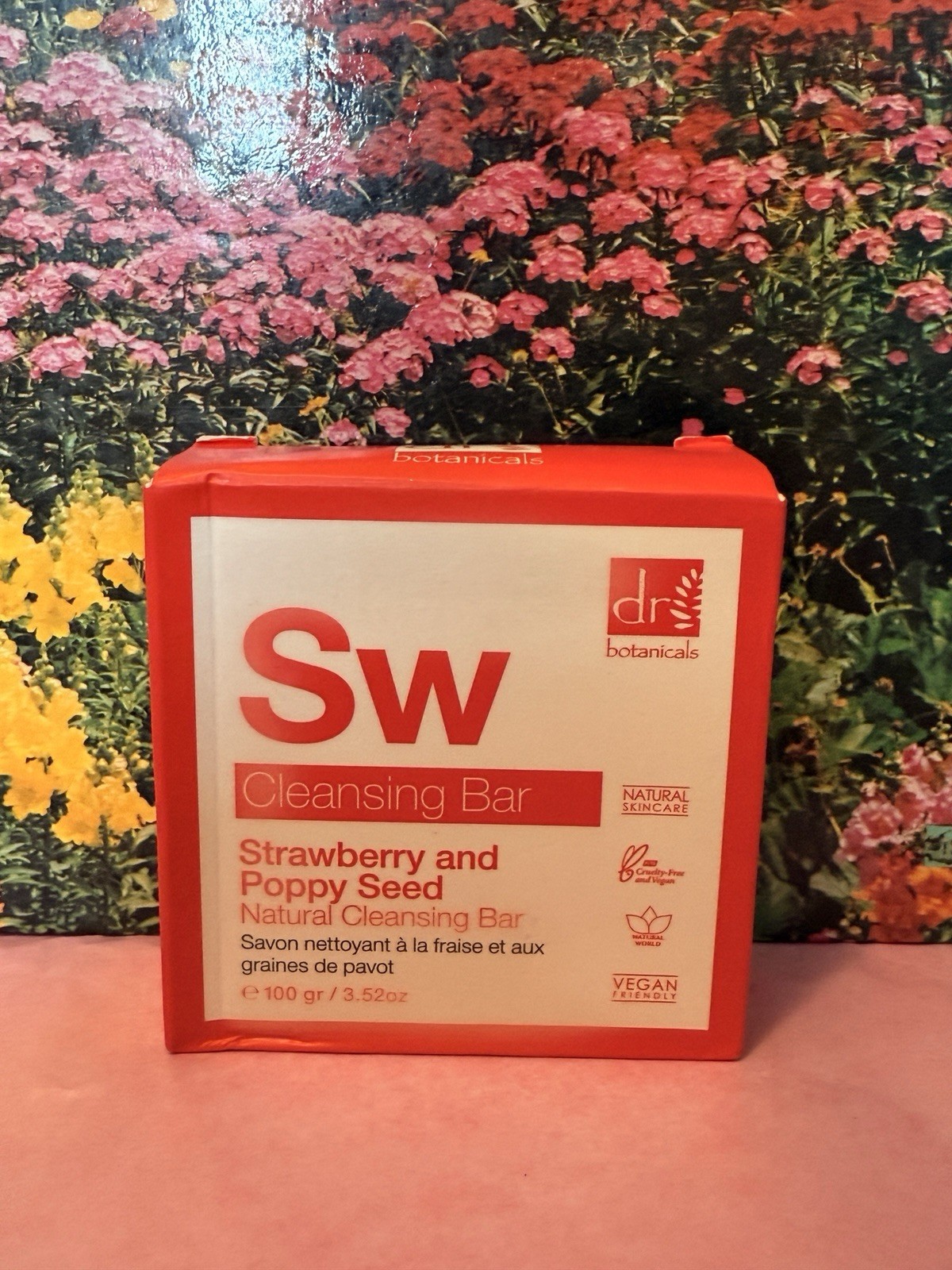 Dr Botanicals Sw Cleansing Bar Strawberry and Poppy Seed 3.52 oz NIB