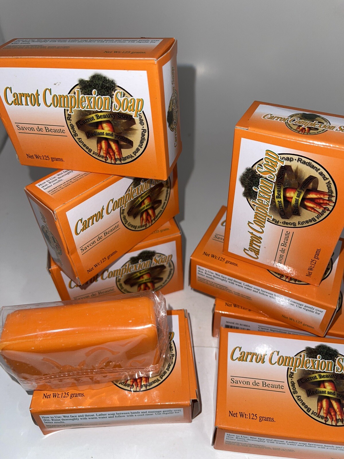 Carrot Complexion Bar Soap With Carrot Oil 125 Grams. Older Formula 7 Years Old