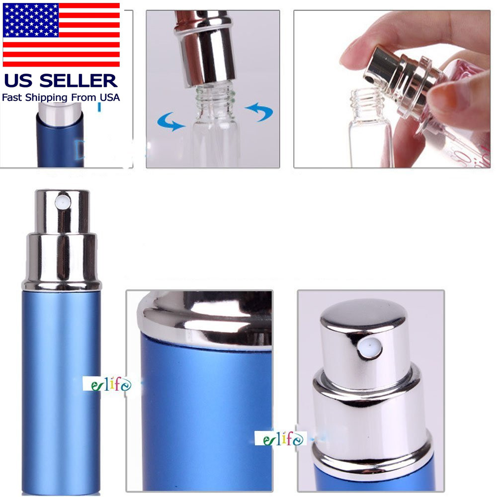 6Pcs 6Ml Portable Mini Refillable Perfume Scent Aftershave Atomizer Empty Spray