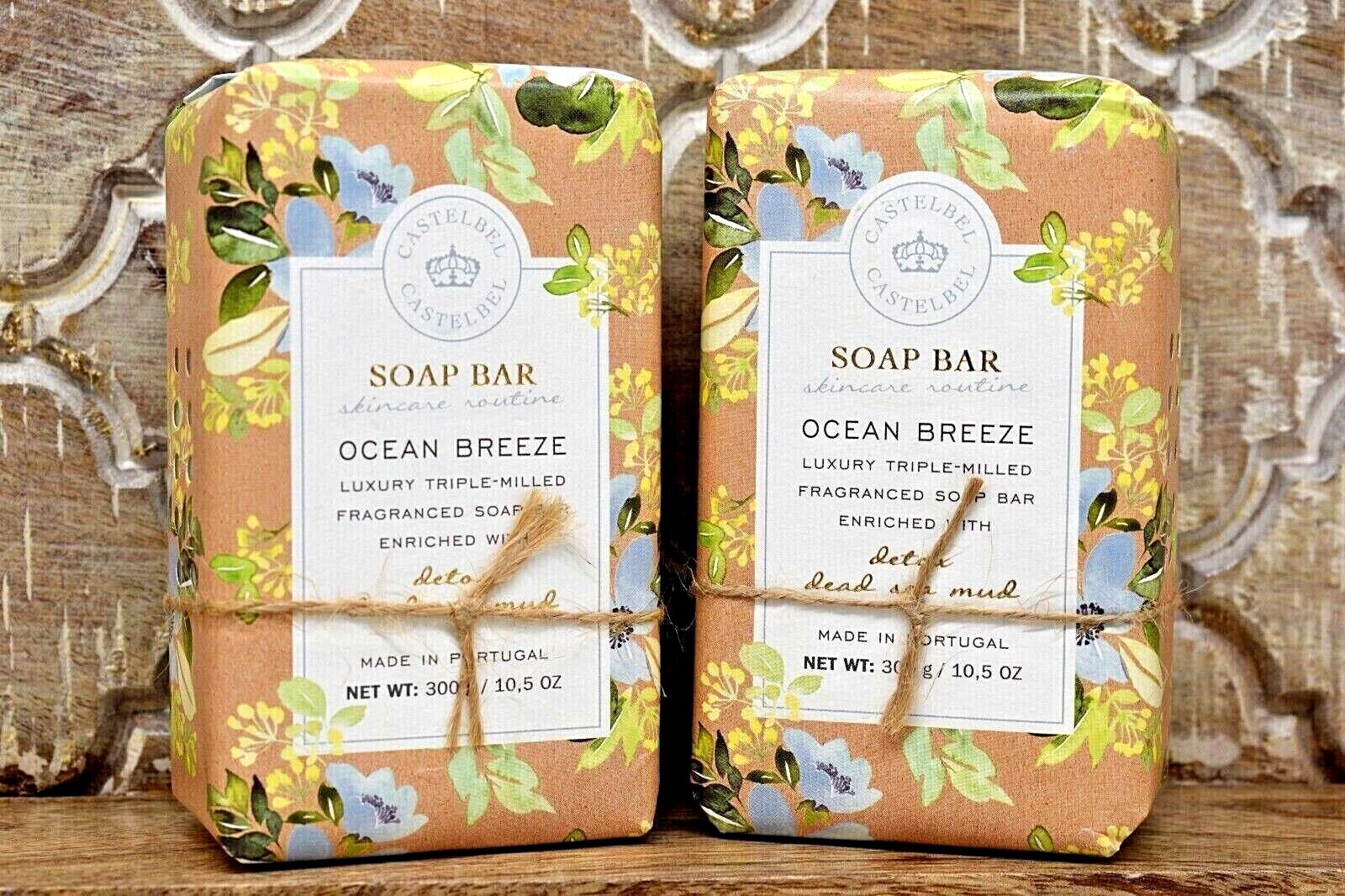 2 CASTELBEL Skincare Routine Ocean Breeze Fragranced Soap Bars with Dead Sea Mud