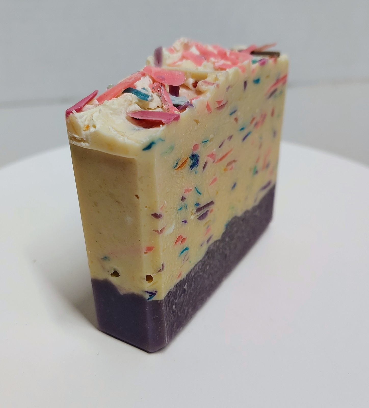 Handmade Goat Milk Soap Bar Sweet Pea Pink Confetti Natural Skin Care Sunhi New
