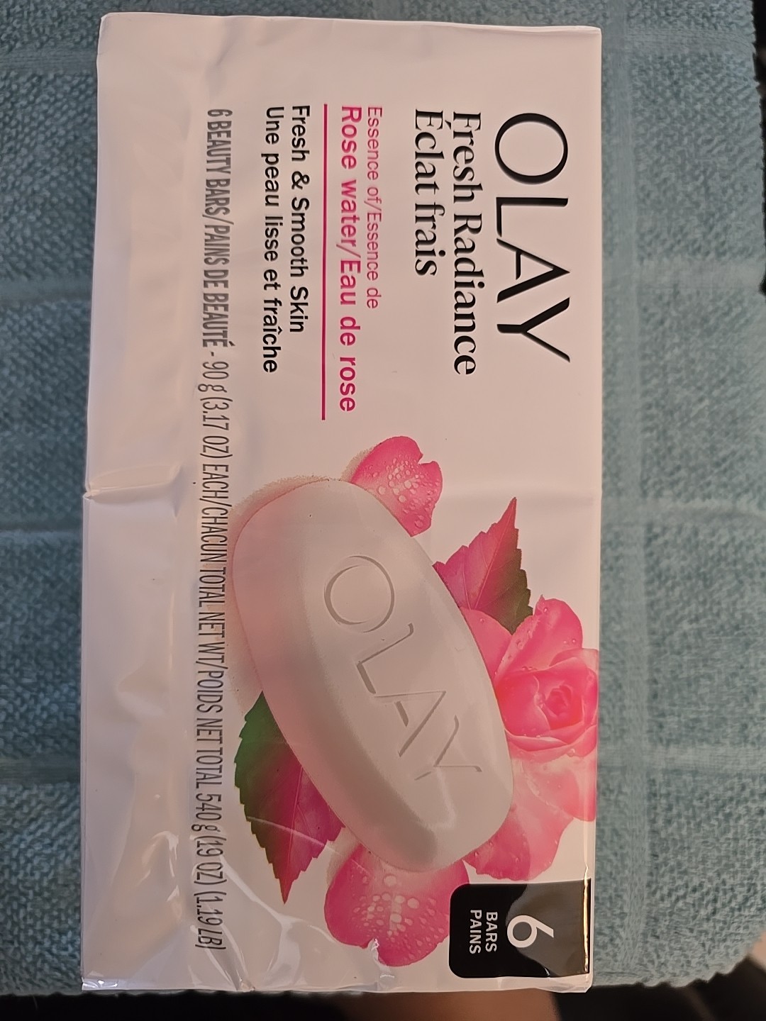 OLAY Fresh Radiance Rose Water Beauty Bar Soap 6 Bars Total 19 fl oz (O1)