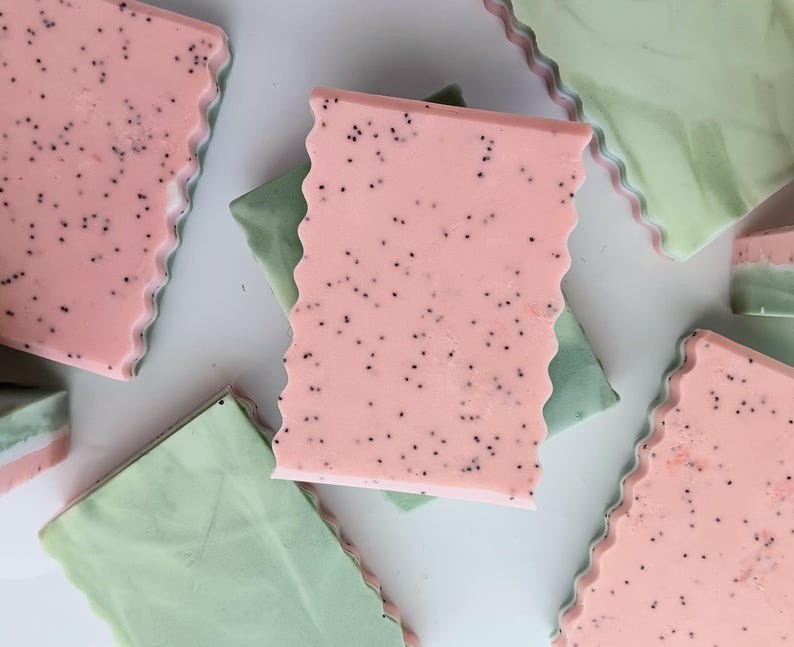Watermelon Wildflower Handmade Goat’s Milk Soap | Poppy Seed Watermelon Seed Oil