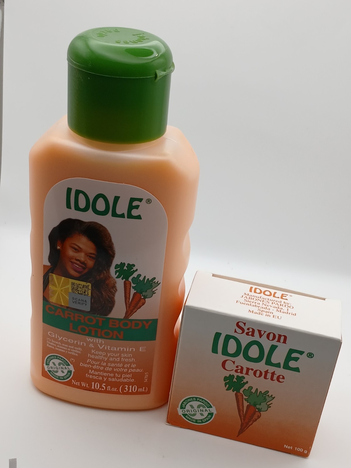 IDOLE Carotte Carrot Scent Body Bar Soap 100g Orange w/ Glycerin Vitamin E