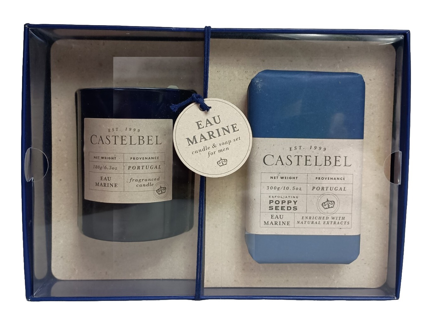 Castelbel Eau Marine Candle & Soap Set For Men