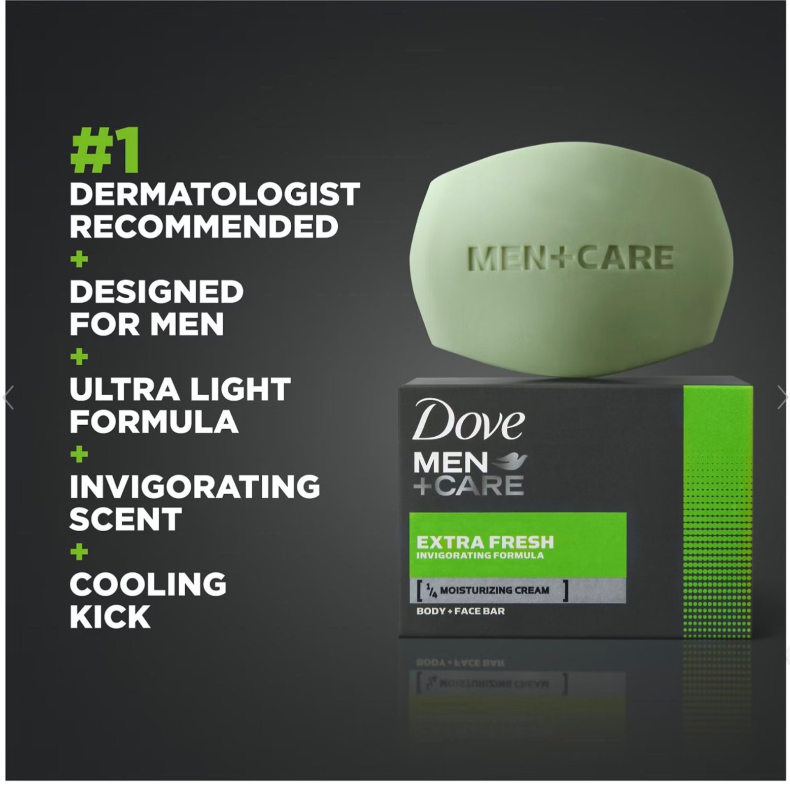 Dove Men+Care Body And Face Bar Soap, Extra Fresh, 3.75 oz, 14 ct Great Price