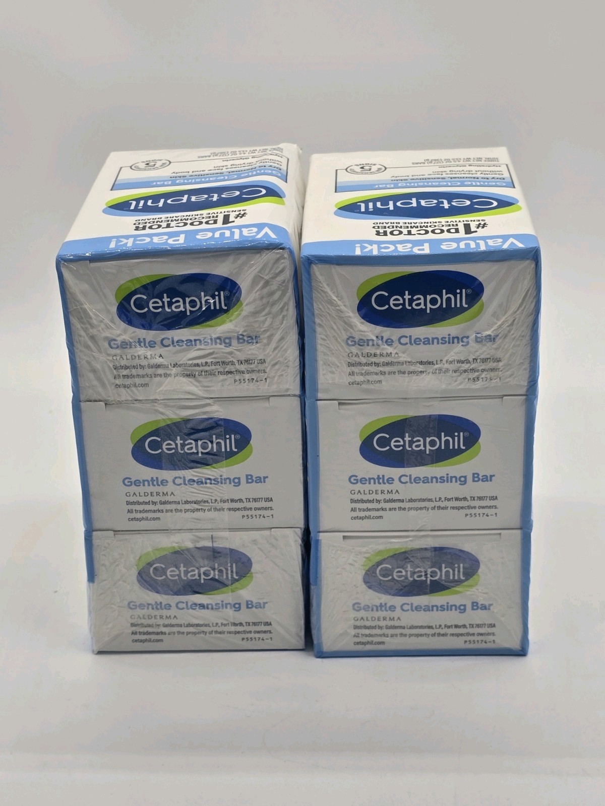 2x VALUE PK Cetaphil GENTLE CLEANSING BAR 4.5oz Dry Sensitive Skin = 6 bars