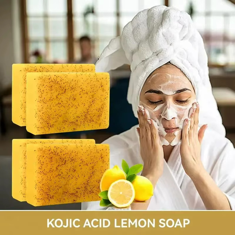 Turmeric Hand Made Soap, Lemon Kojic Acid Soap, Shower and Facial Soap