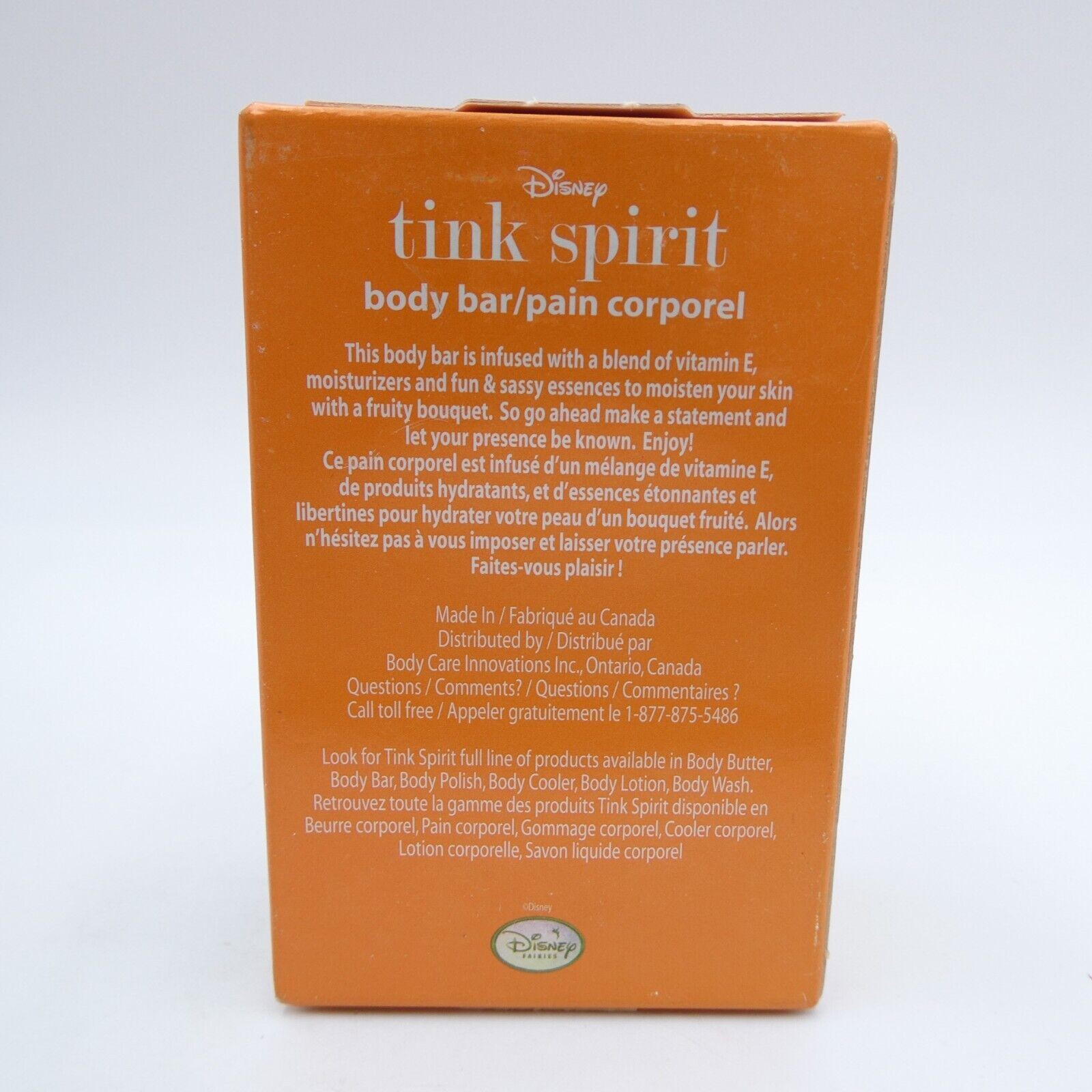 Disney Tink Spirit Body Bar Soap Nourishing 4.5 oz Tinkerbell Peter Pan Sealed