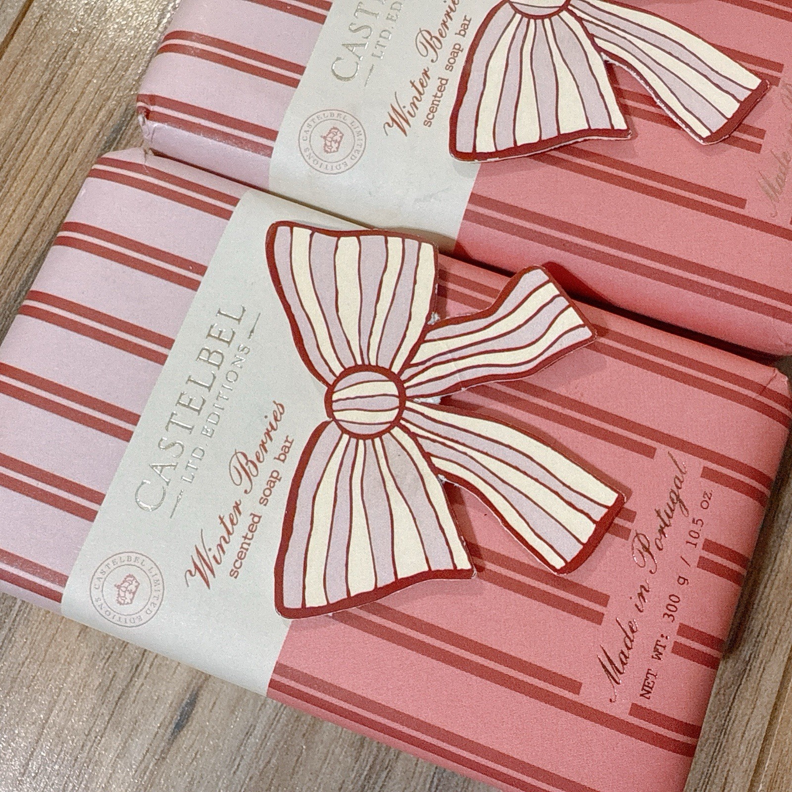 2pcs Castelbel Scented Bar Soap 10.5oz -Winter Berries Portugal Soap