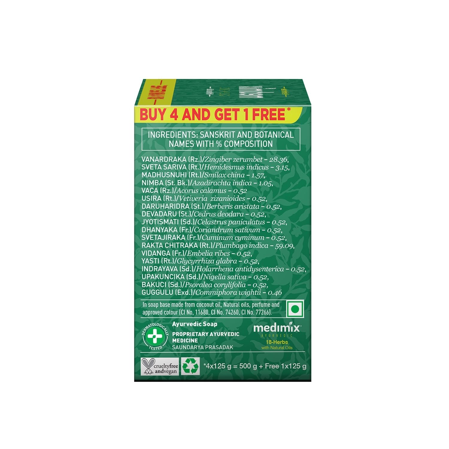 🔥Medimix Ayurvedic Soap 625g | 5 x 125g Herbal Bath Soap | Vegan Formula🔥
