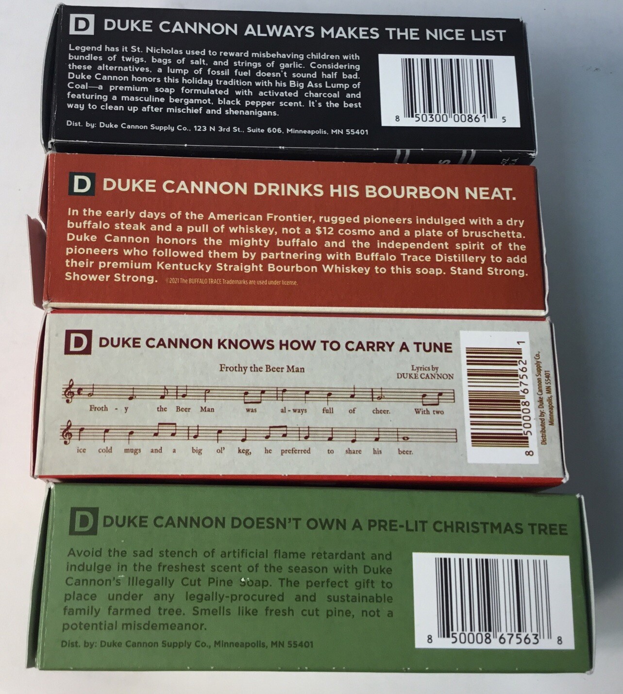 4 Various Duke Cannon Soaps