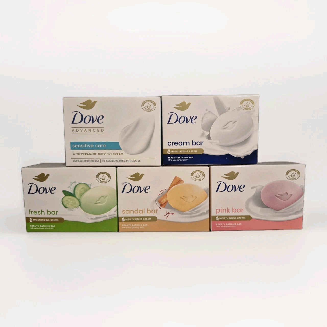 🔥New Dove Serum Infused Oil Beauty Bar Soap Collection Variety Pack 5 x 4.4 oz