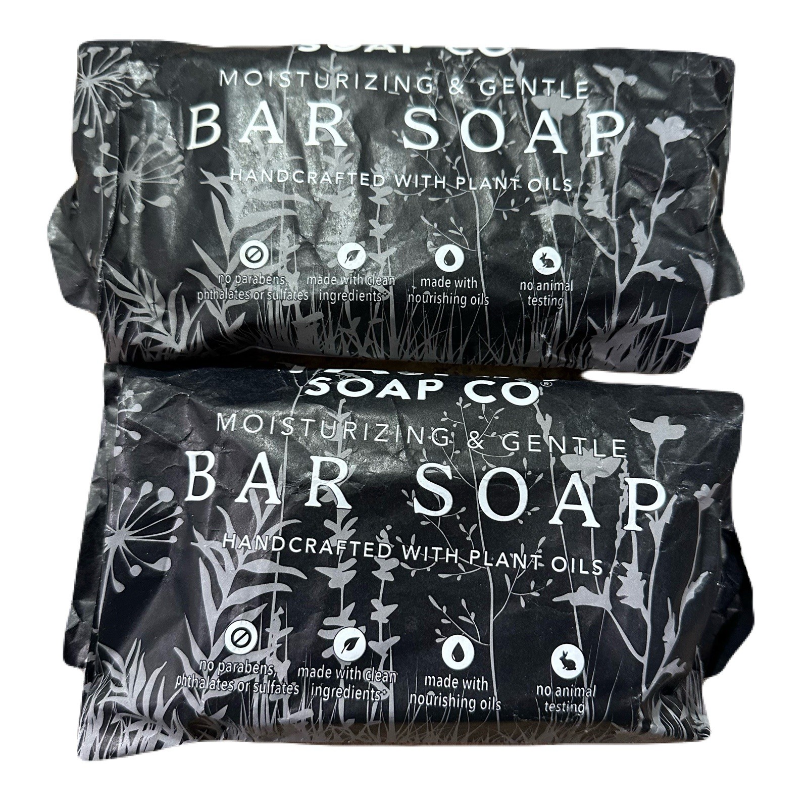 Pacha Soap Co. Four 4oz Bar Soaps, Soap Saver Shower Bag, Soap Dish All Natural