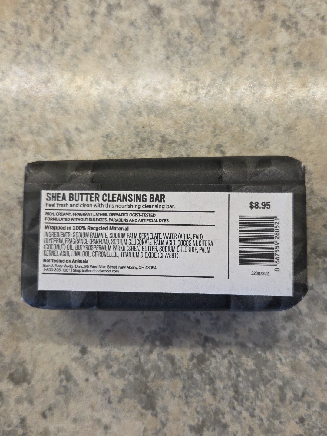 Vanilla noir Bath & Body Works Men’s Collection Shea Butter Cleansing Bar 5oz