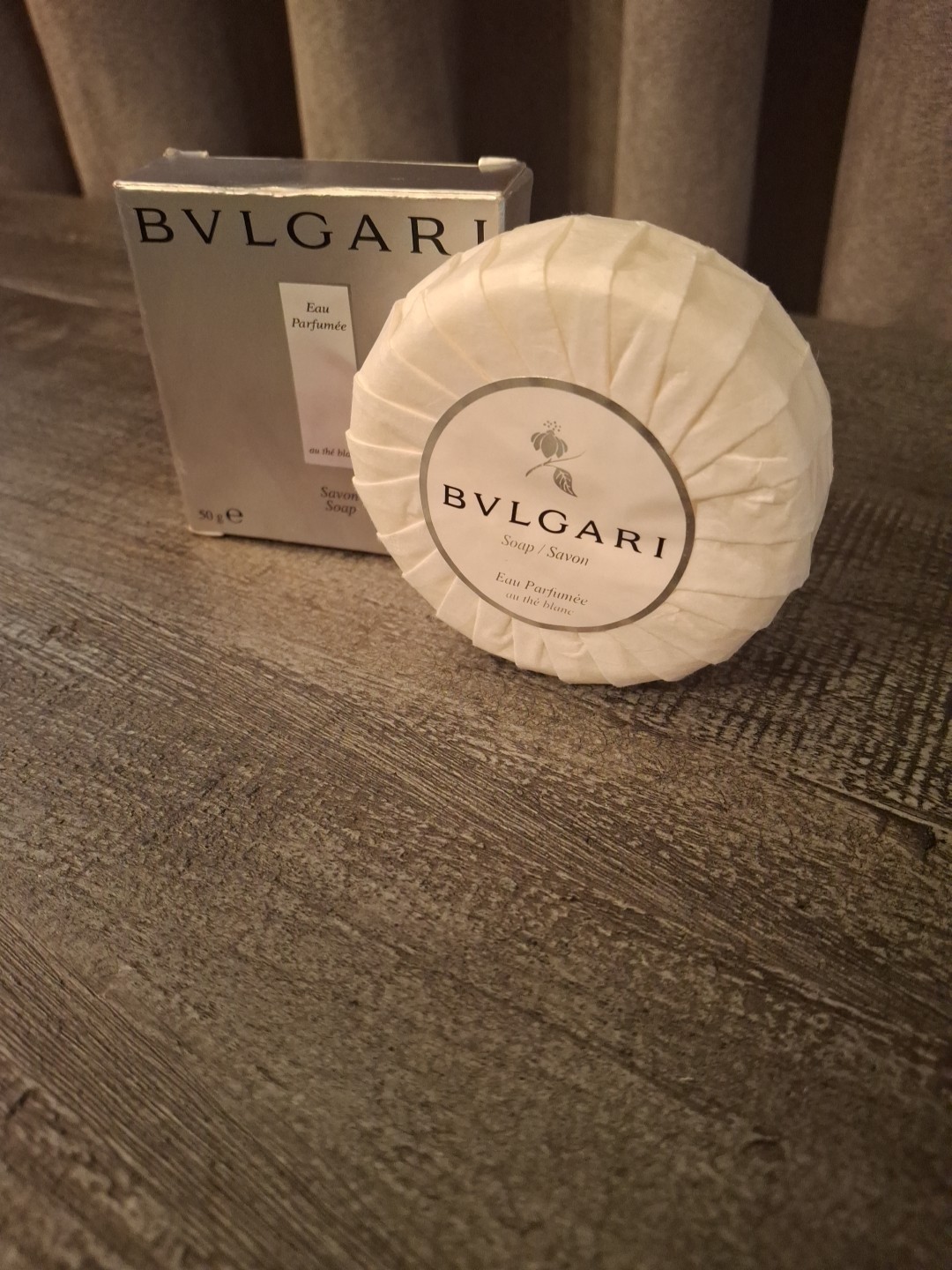 Lot Bvlgari Au The Blanc Eau Parfume’e Boxed 1.76oz & Wrapped 2.6oz Soaps