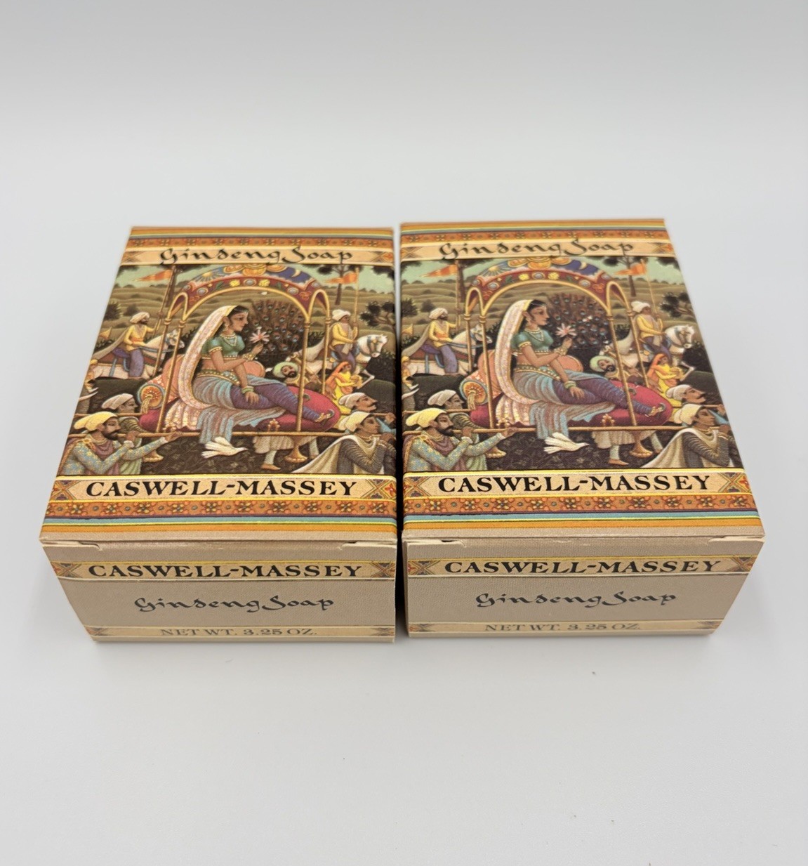 Caswell Massey Ginseng Soap Bar 3.25 Oz Vintage Lot of 2