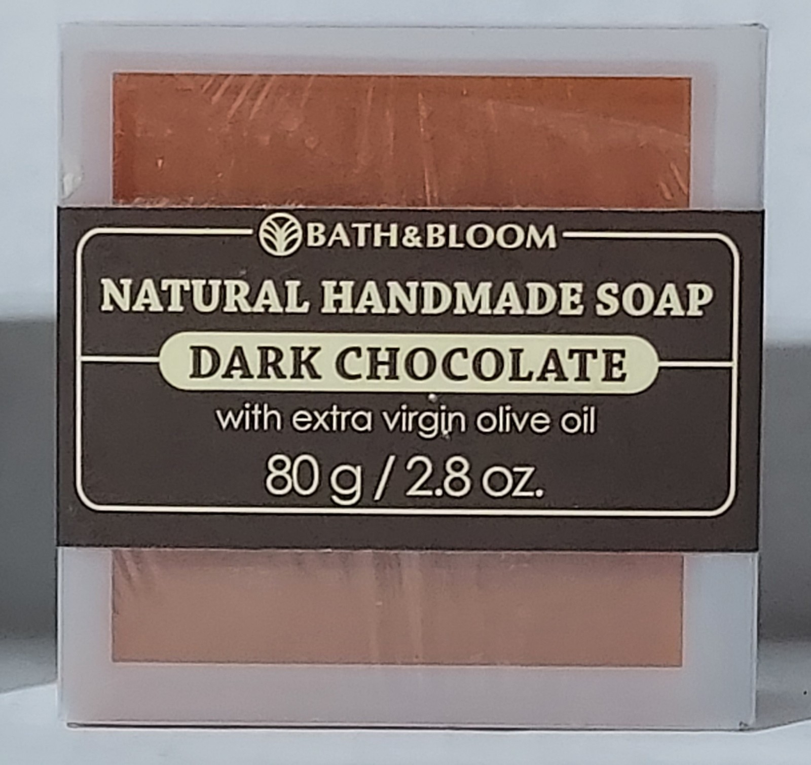Bath & Bloom Natural Handmade Soap Dark Chocolate & Oriental Tea 2.8 oz 80g