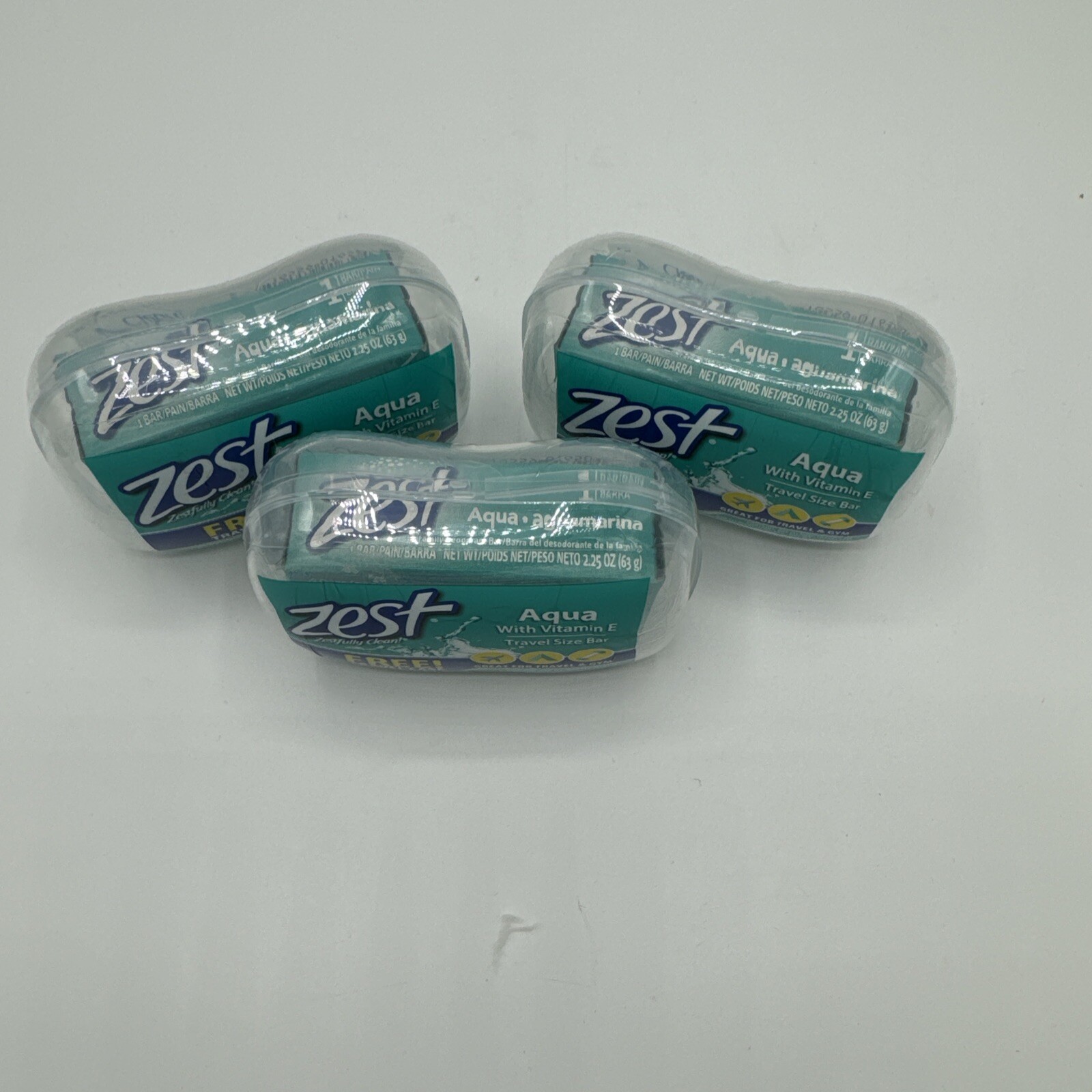 ZEST 3- AQUA With Vitamin E – Travel size with case (3) 2.35 oz RaRe
