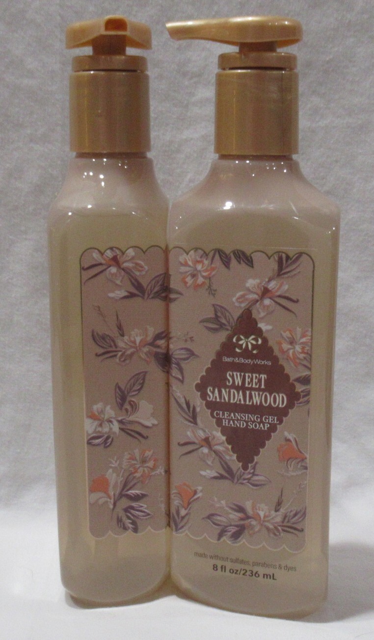 Bath & Body Works Cleansing Gel Hand Soap Lot Set of 2 SWEET SANDALWOOD