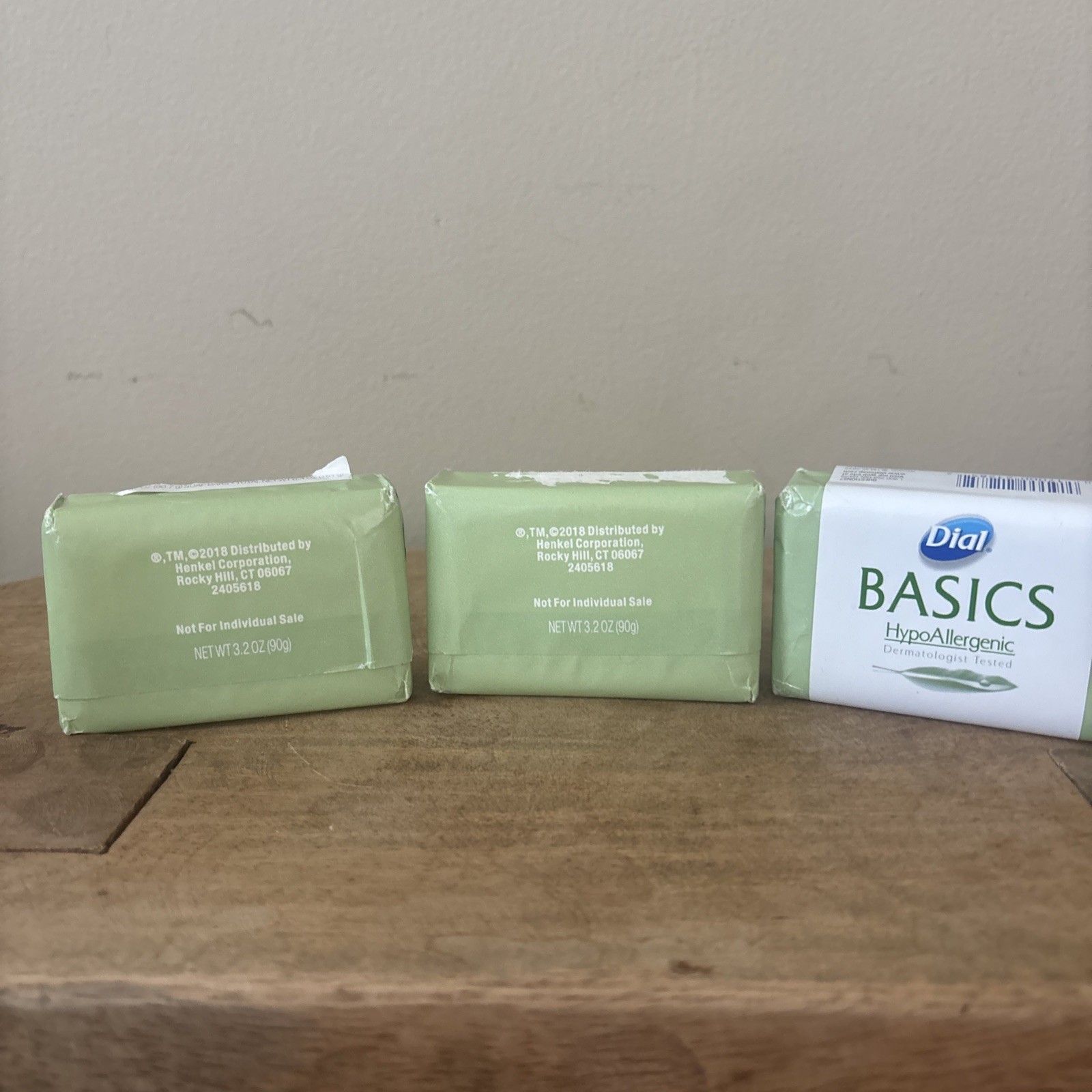 3 BARS Dial Basics Hypoallergenic Bar Soap 3.2 Oz EACH New Discontinued