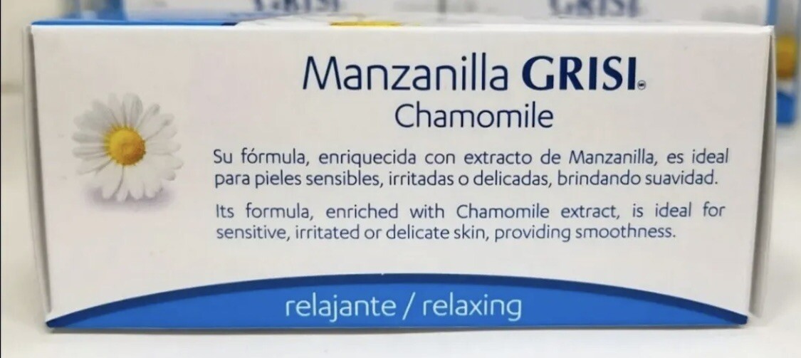 Pack Of 6 Grisi Chamomile Relaxing Soap Bar Jabon Relajante Manzanilla 3.5 oz Ea