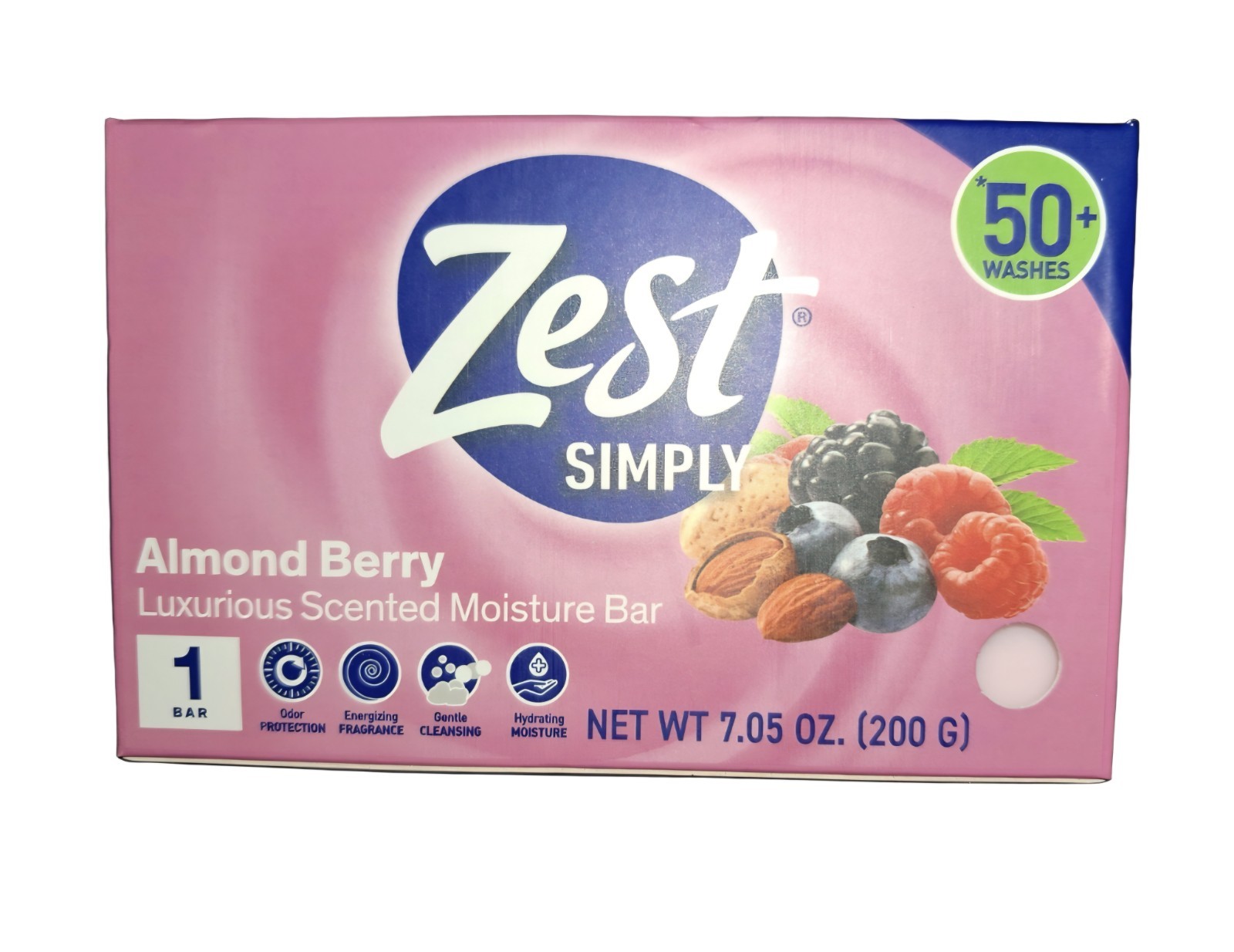 Ɣ ZEST SIMPLY (7.05 Oz.) Bar 🫧 ●ALMOND BERRY● 🫐🫧 Luxurious Moisture Bar 🫧.