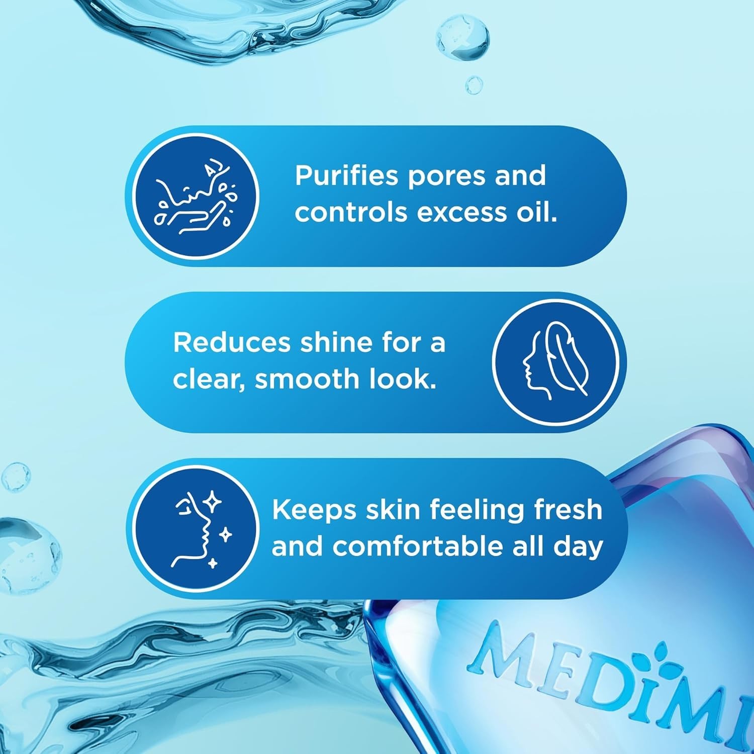 Medimix Clear Glycerine Bathing Bar Soap for Dry Skin 100g (3 + 1 Combo Pack)