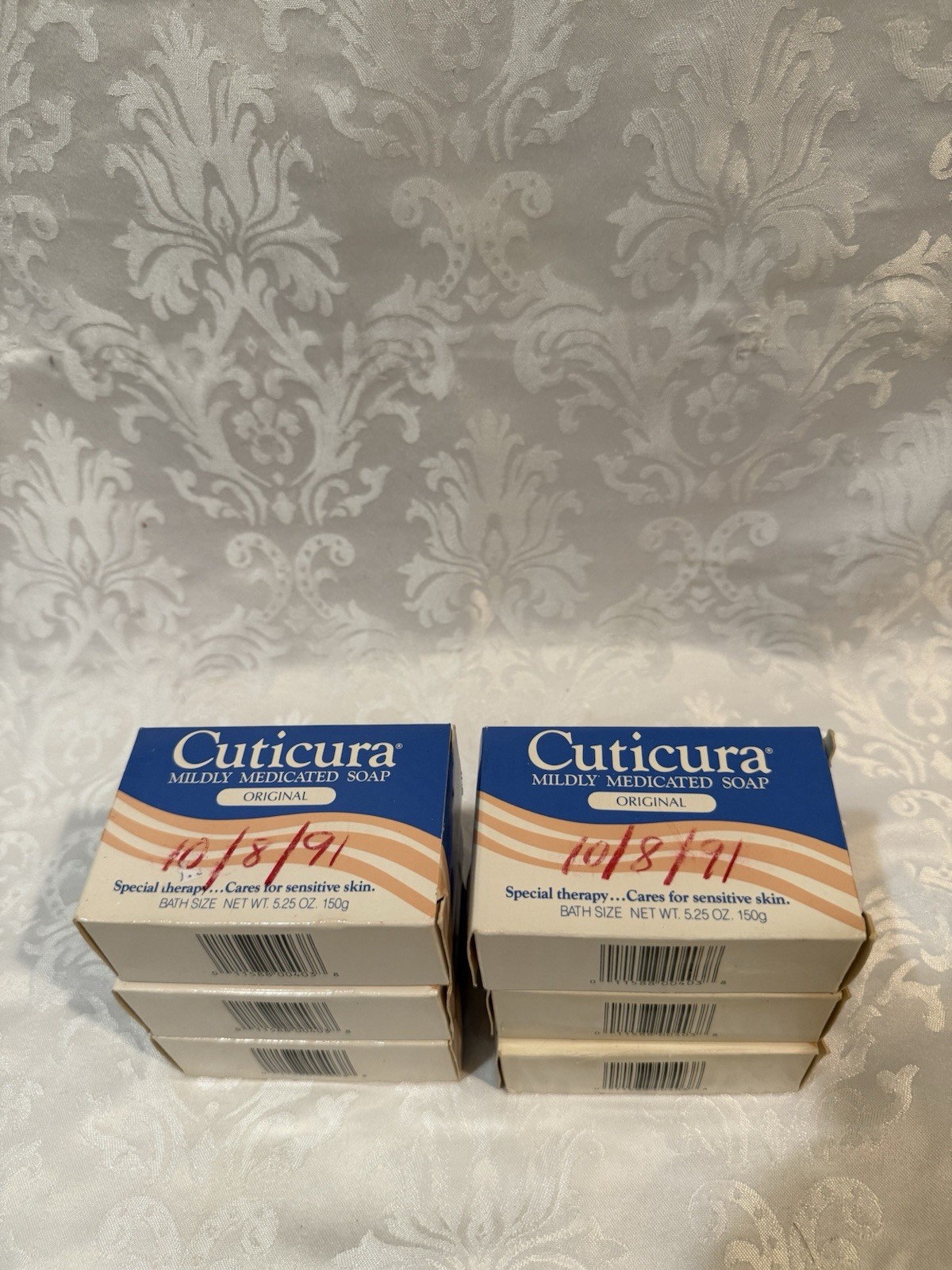 Vintage Cuticura Bar Soap, Original Mildly Medicated 6 Pack (B067) 5.26 OZ