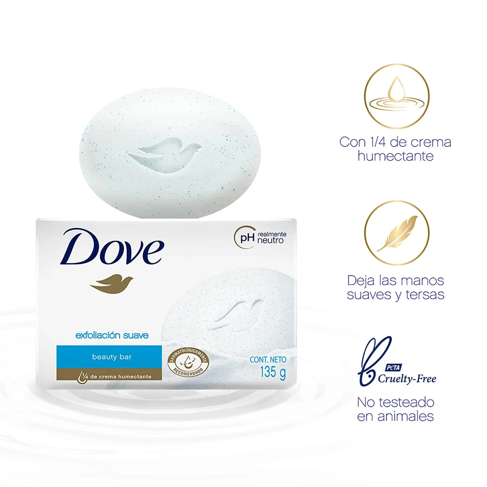 Dove Gentle Exfoliating Bar Soap 4.75 oz Pack of 12