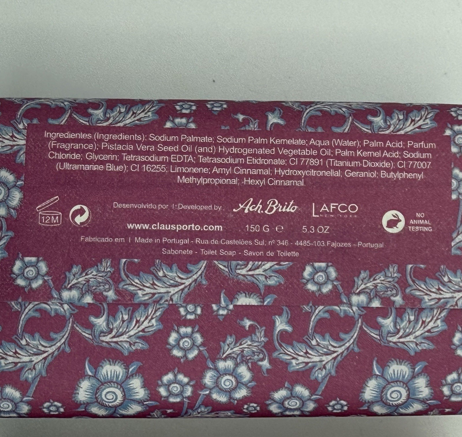 Claus Porto Soap Set (3Pk) Vintage Floral Art Deco Pkg. Gift Box As Shown – New