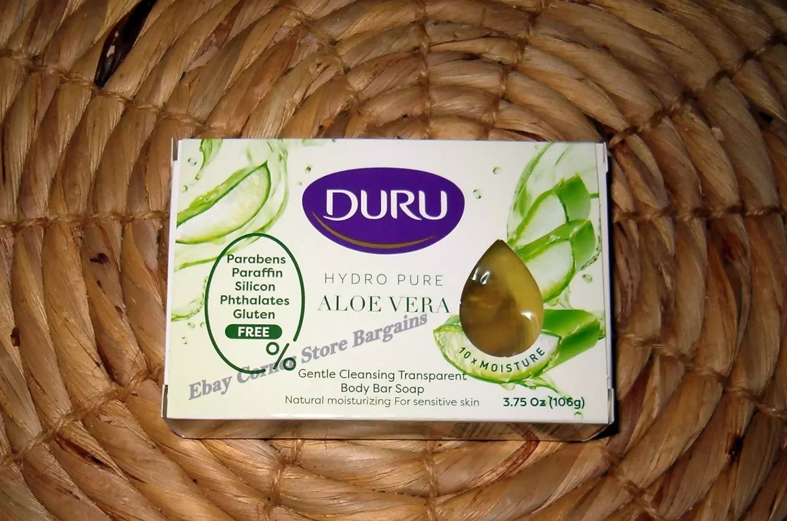 10 Duru Hydro Pure Aloe Vera Soap Bar 3.75 Oz Natural Moisturizng SENSITIVE Skin