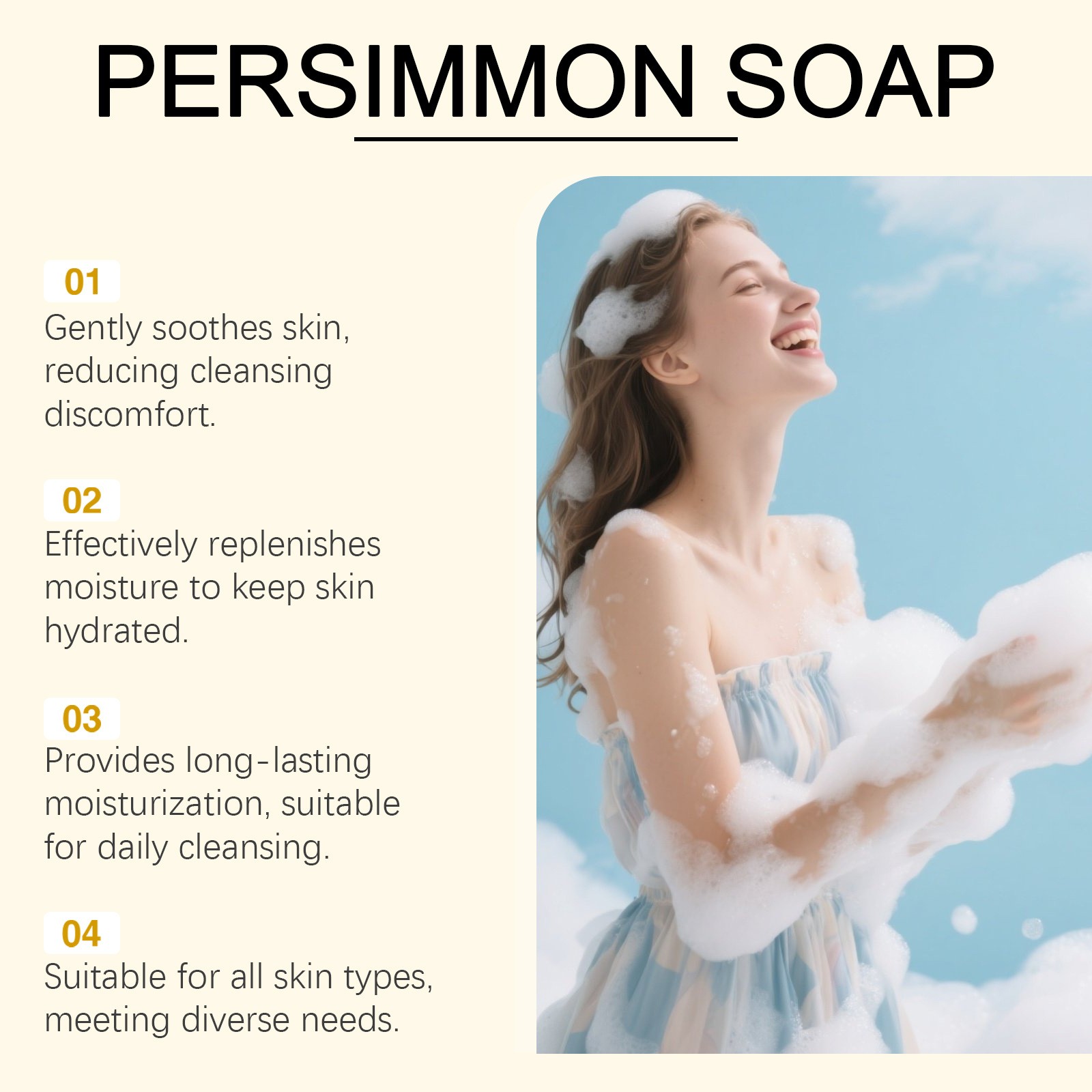 Persimmon Refreshing Body Soap Odor Eliminator and Smell Remover – All Skin Type
