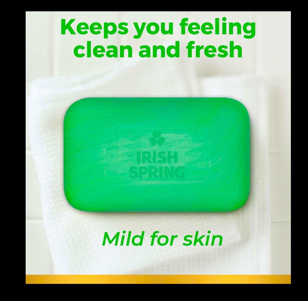 9 Irish Spring Icy Blast Deodorant Bar Soap:(3pk x 3),12hr Fresh, w Flaxseed Oil