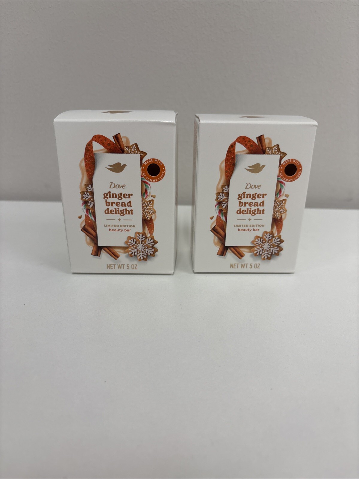 Dove Limited Edition Beauty Bar Soap Gingerbread Delight, 5 oz. – Lot Of 2