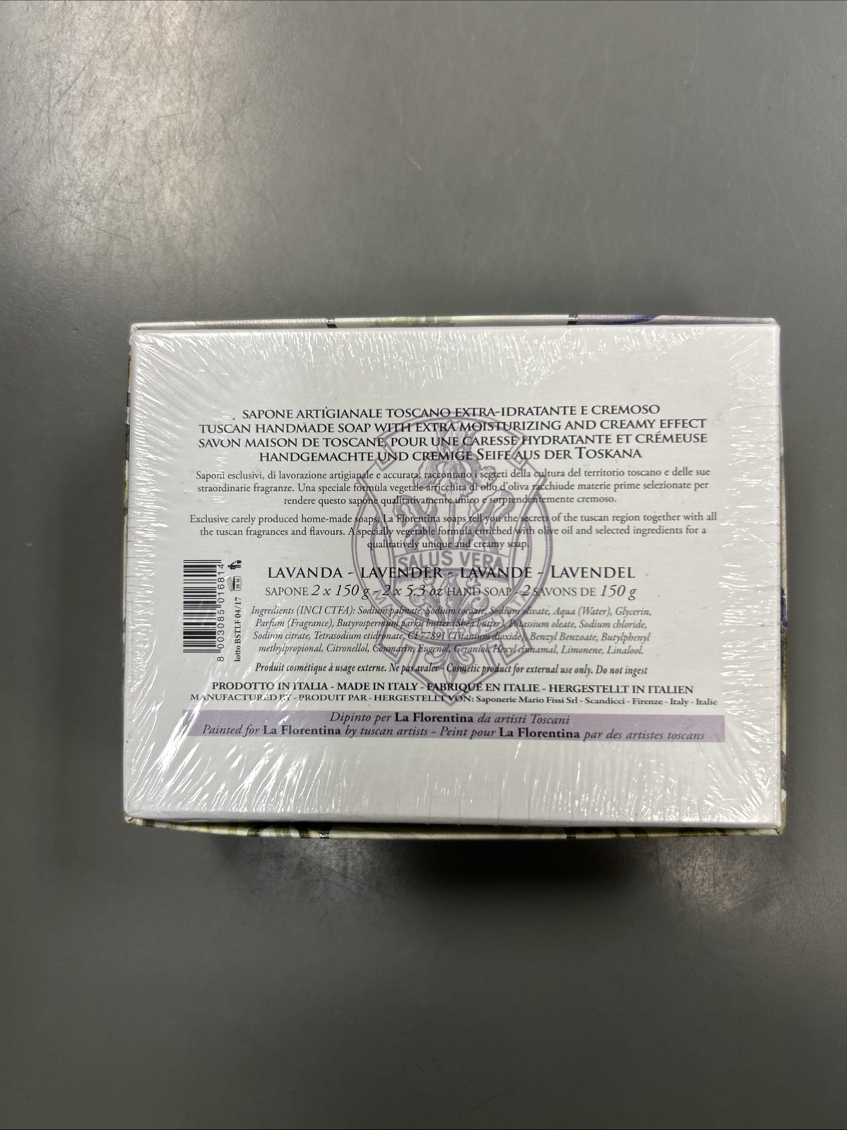 La Florentina Italian Lavender Luxury Soap 2 Bar Gift Set NIB Factory Sealed