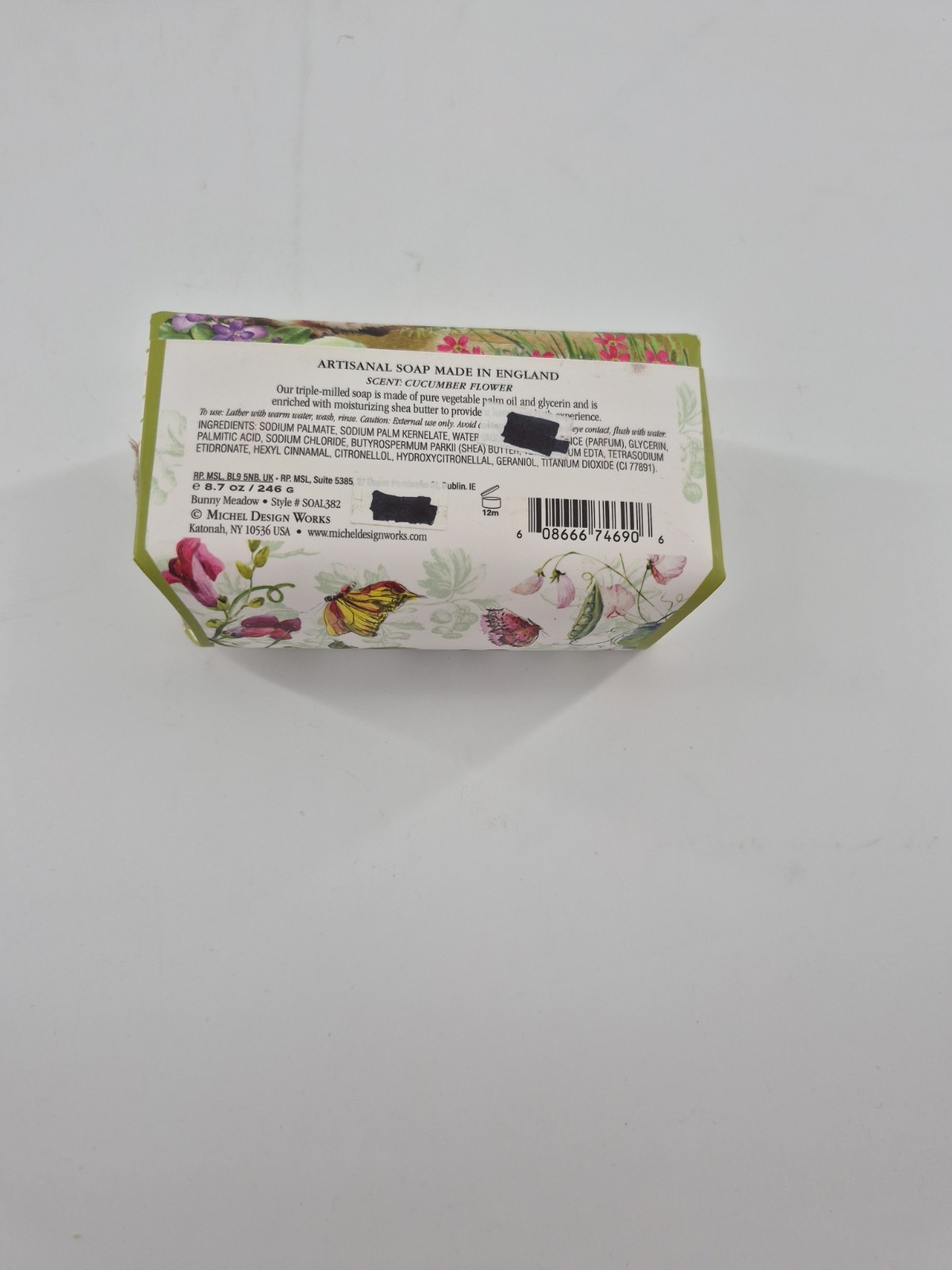 1 Michel Design Works Large 8.7 oz Artisanal Bar Bath Soap Bunny Meadow SHEA